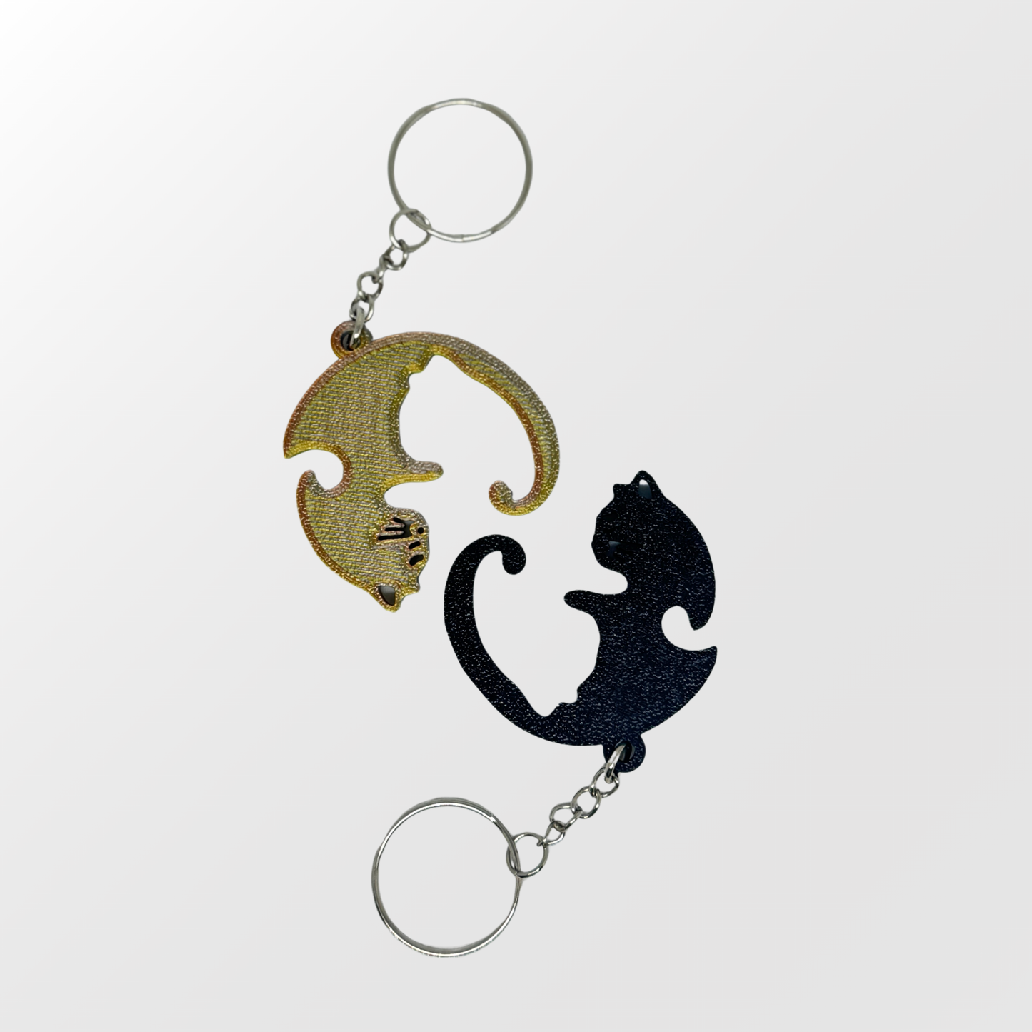 Cat Yin and Yang Duo Keychains