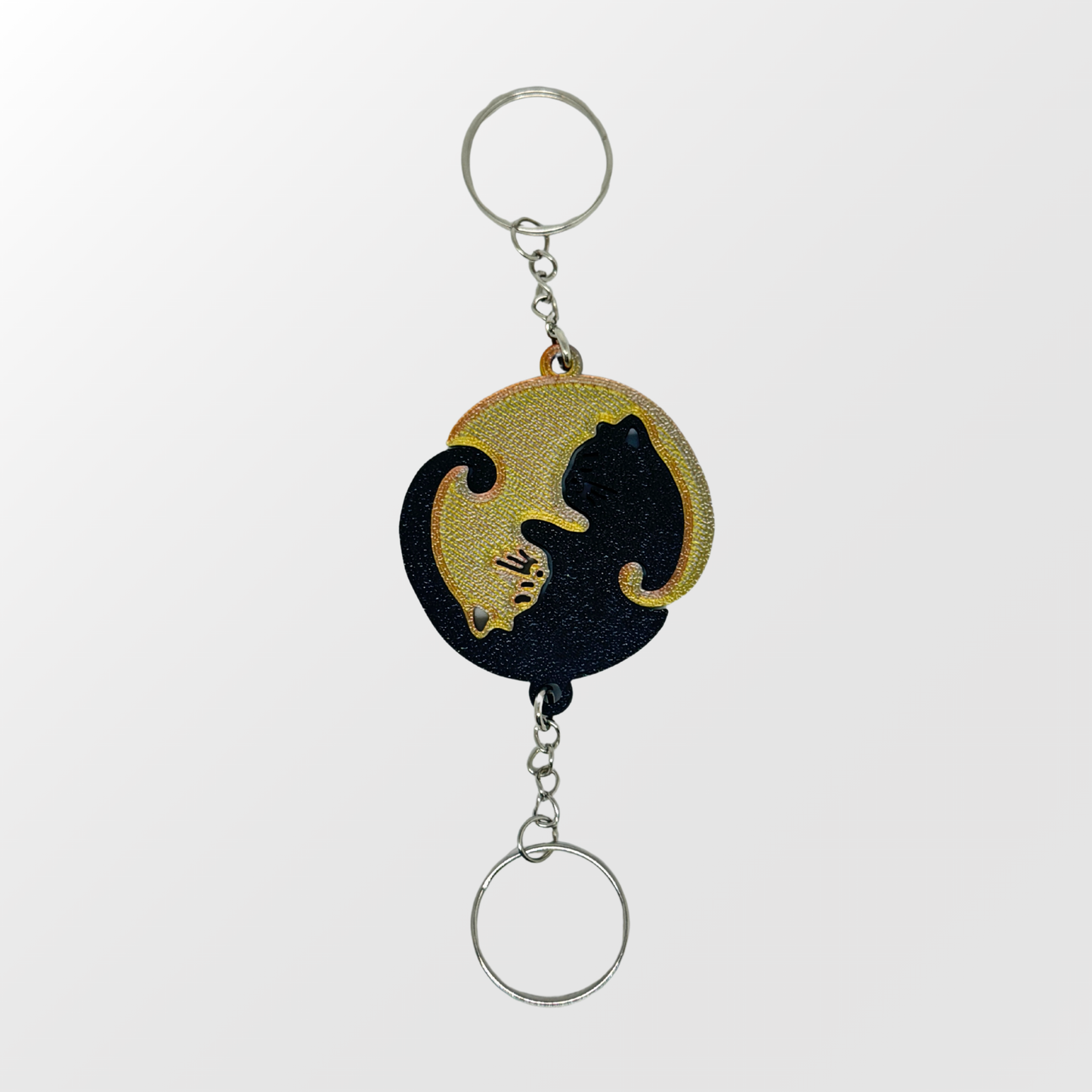 Cat Yin and Yang Duo Keychains