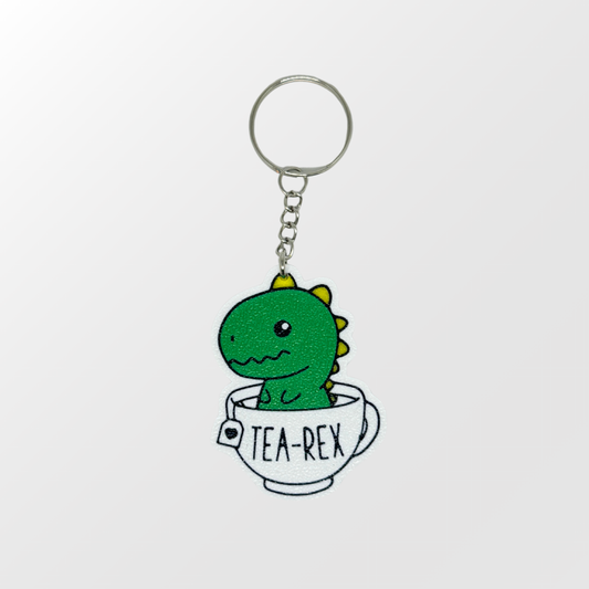 Tea-Rex Keychain